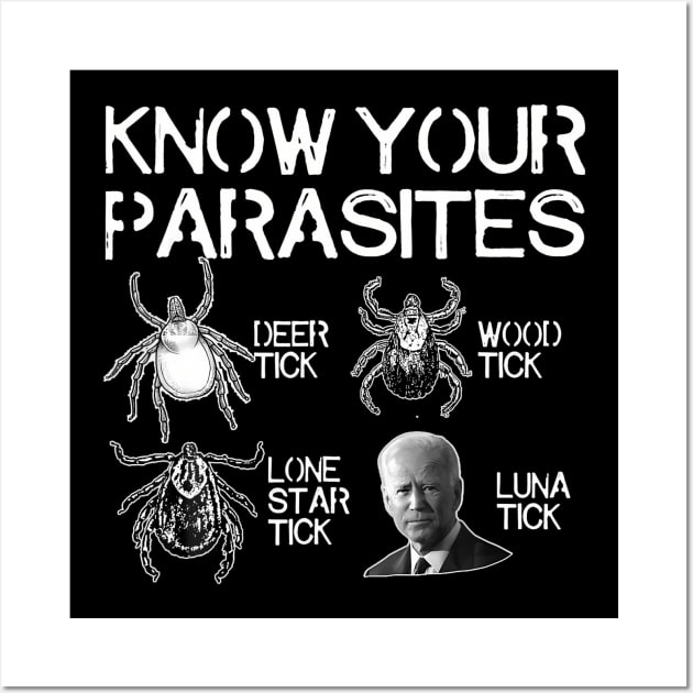 Know Your Parasites Anti Biden Wall Art by Stewart Cowboy Prints